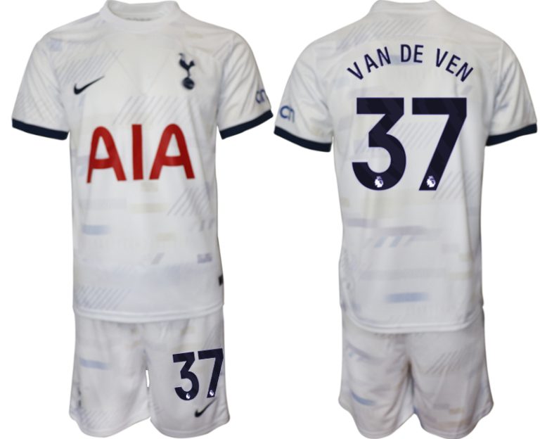 Günstige Fußballtrikots Herren Trikotsatz Tottenham Hotspur Heimtrikot 2023-24 Micky van de Ven 37