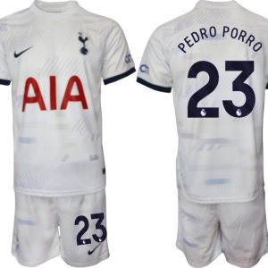 Günstige Fußballtrikots Herren Trikotsatz Tottenham Hotspur Heimtrikot 2023-24 Pedro Porro 23