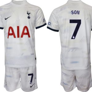 Günstige Fußballtrikots Herren Trikotsatz Tottenham Hotspur Heimtrikot 2023-24 Son Heung-min 7