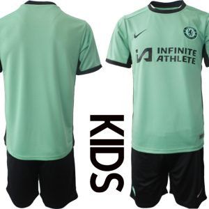 Kinder Trikotsatz Chelsea Drittes Trikot 2023-2024 Fußballtrikot Sale