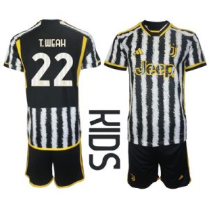 Fußballtrikot für kinder Juventus Heimtrikotsatz 2023-2024 Timothy Weah 22