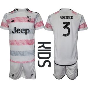 Fußballtrikot Kaufen kinder Juventus Auswärts Trikotsatz 2023-2024 Gleison Bremer 3