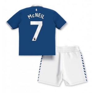 Fussballtrikots kinder sale Everton Heimtrikot 23/24 Blau Kurzarm + Weiß Kurze Hosen Dwight McNeil 7