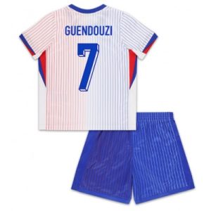 Günstige Fußball Trikotsatz Kinder Frankreich Trikot EM 2024 Auswärtstrikot Matteo Guendouzi 7