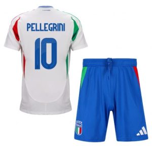 Günstige Fußball Trikotsatz Kinder Italien Trikot EM 2024 Auswärtstrikot Lorenzo Pellegrini 10