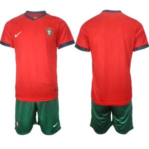 Portugal Nationalmannschaft EURO 2024 Heim Trikot Herren Trikotsatz
