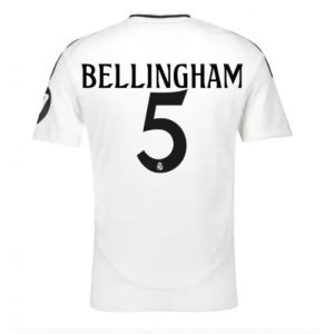 Real Madrid 2024-25 Heimtrikot Kurzarm weiß Online Kaufen Jude Bellingham 5