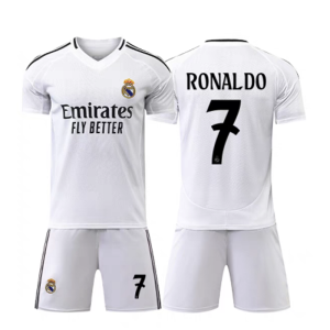 Real Madrid 2024-25 Heimtrikot weiß Günstige Fußball trikotsatz mit Aufdruck Ronaldo 7