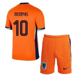 Kinder Heimtrikot Niederlande UEFA Euro 2024 orange Memphis Depay 10