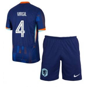 Kinder Niederlande UEFA Euro 2024 Auswärtstrikot Virgil van Dijk 4